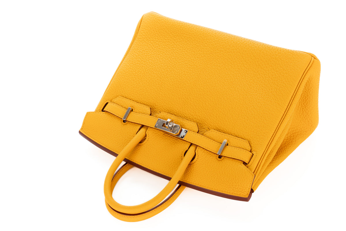 Hermès Birkin 25 Jaune Ambre Togo Palladium Hardware - view 8