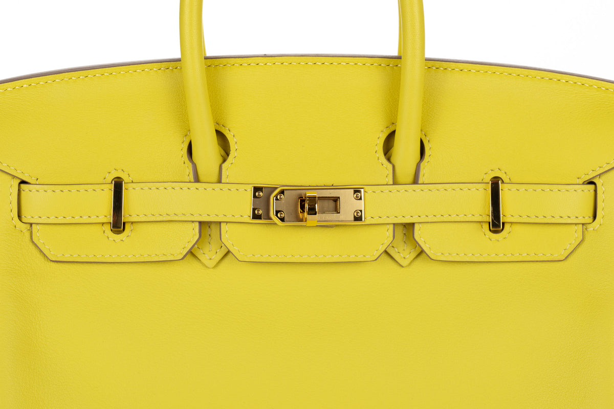Hermès Birkin 25 Lime Swift Rose Gold Hardware - view 7