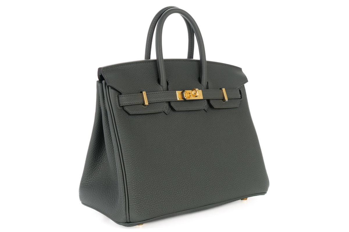 Hermès Birkin 25 New Vert Fonce Togo Gold Hardware - view 2