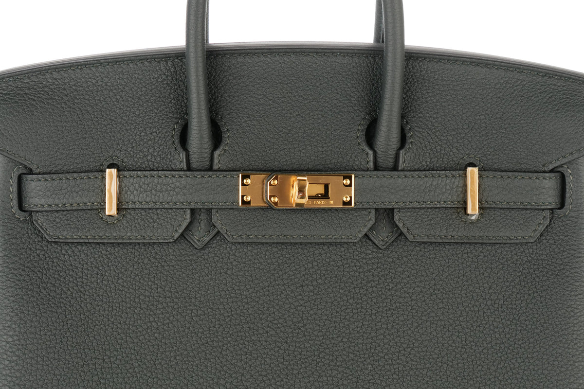 Hermès Birkin 25 New Vert Fonce Togo Gold Hardware - view 7
