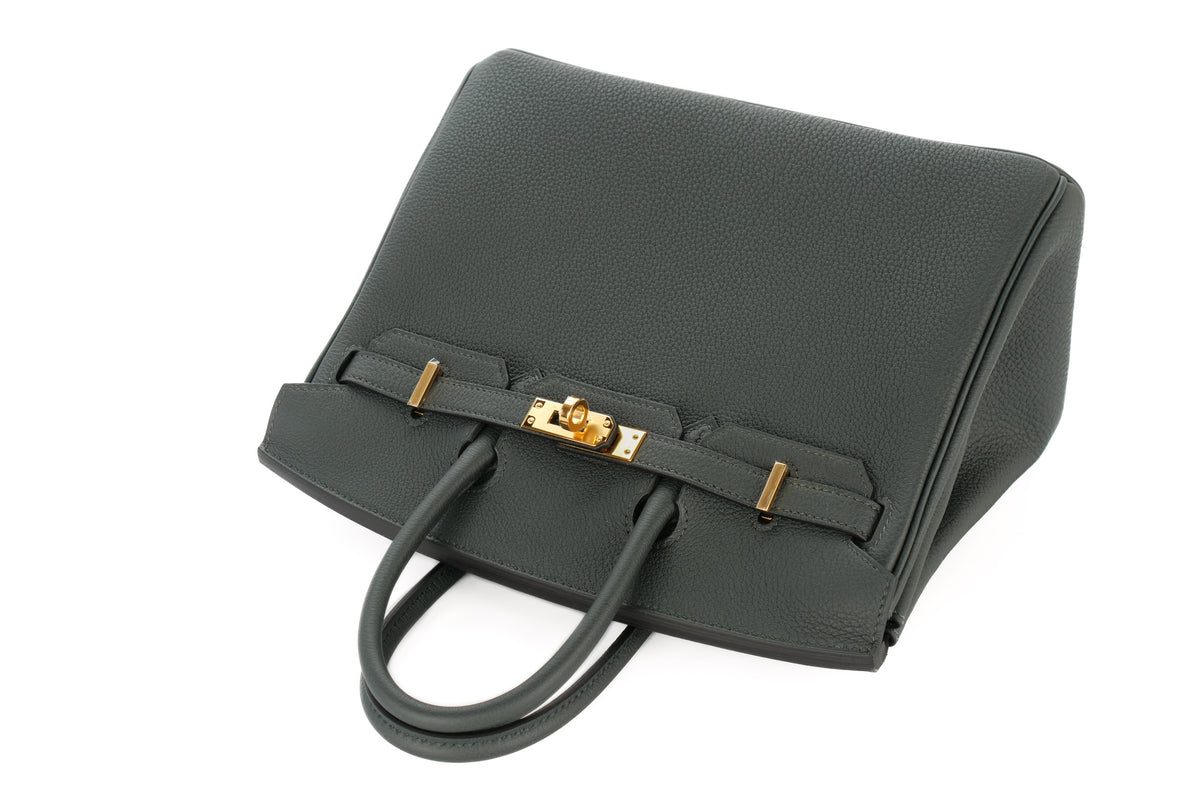 Hermès Birkin 25 New Vert Fonce Togo Gold Hardware - view 8