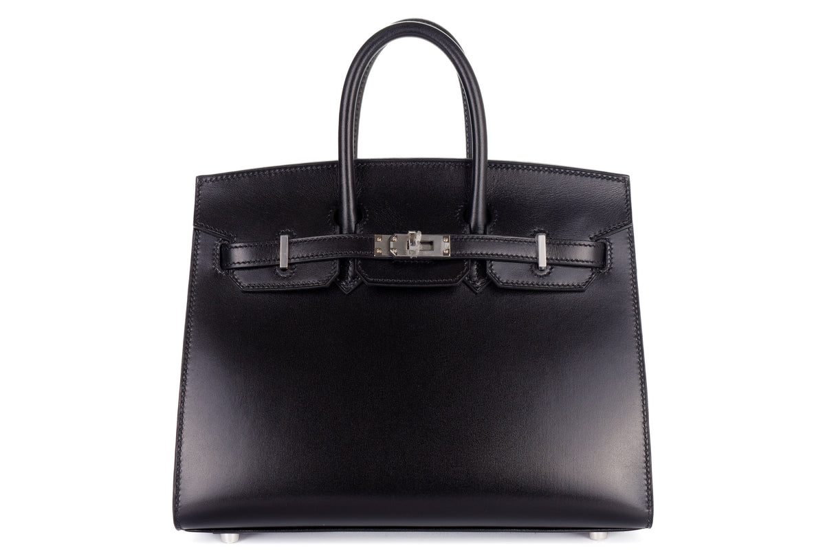 Hermès Birkin 25 Noir/Black Box Leather Palladium Hardware - view 1