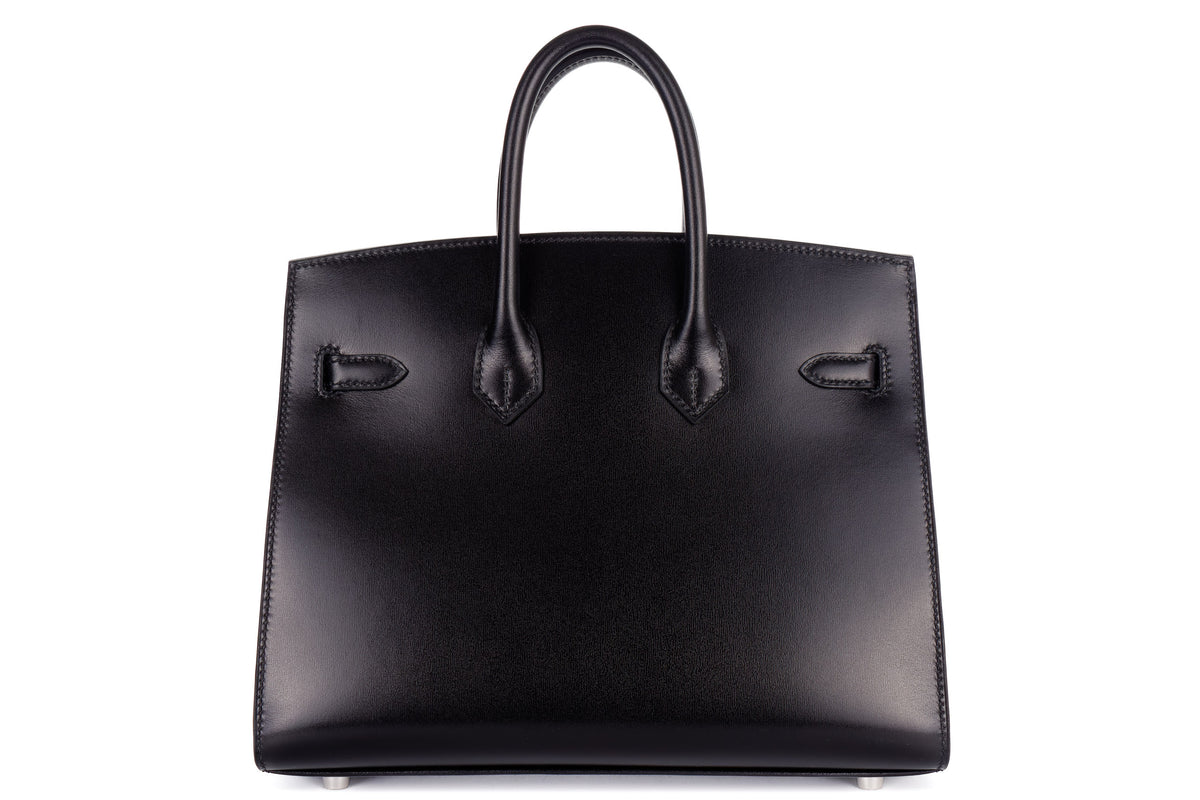 Hermès Birkin 25 Noir/Black Box Leather Palladium Hardware - view 3