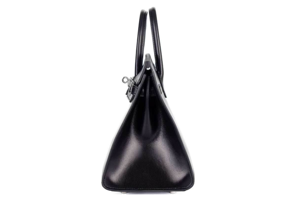 Hermès Birkin 25 Noir/Black Box Leather Palladium Hardware - view 4