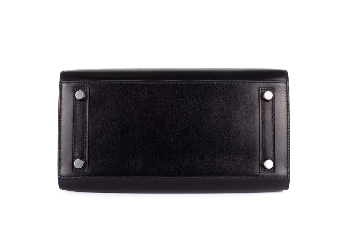 Hermès Birkin 25 Noir/Black Box Leather Palladium Hardware - view 6