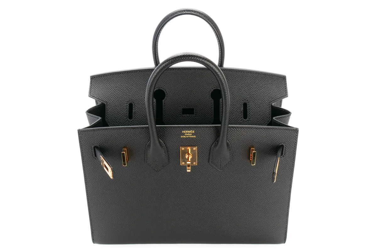 Hermès Birkin 25 Noir / Black Epsom Sellier Gold Hardware - view 10