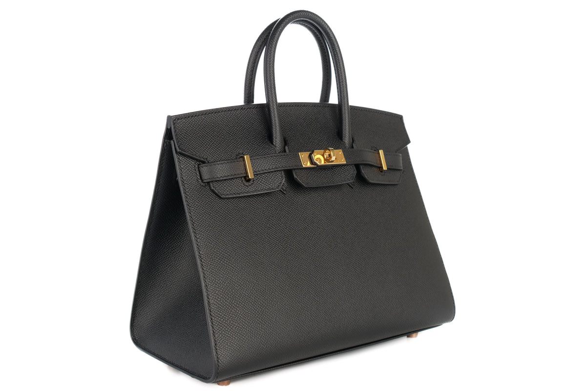 Hermès Birkin 25 Noir / Black Epsom Sellier Gold Hardware - view 2