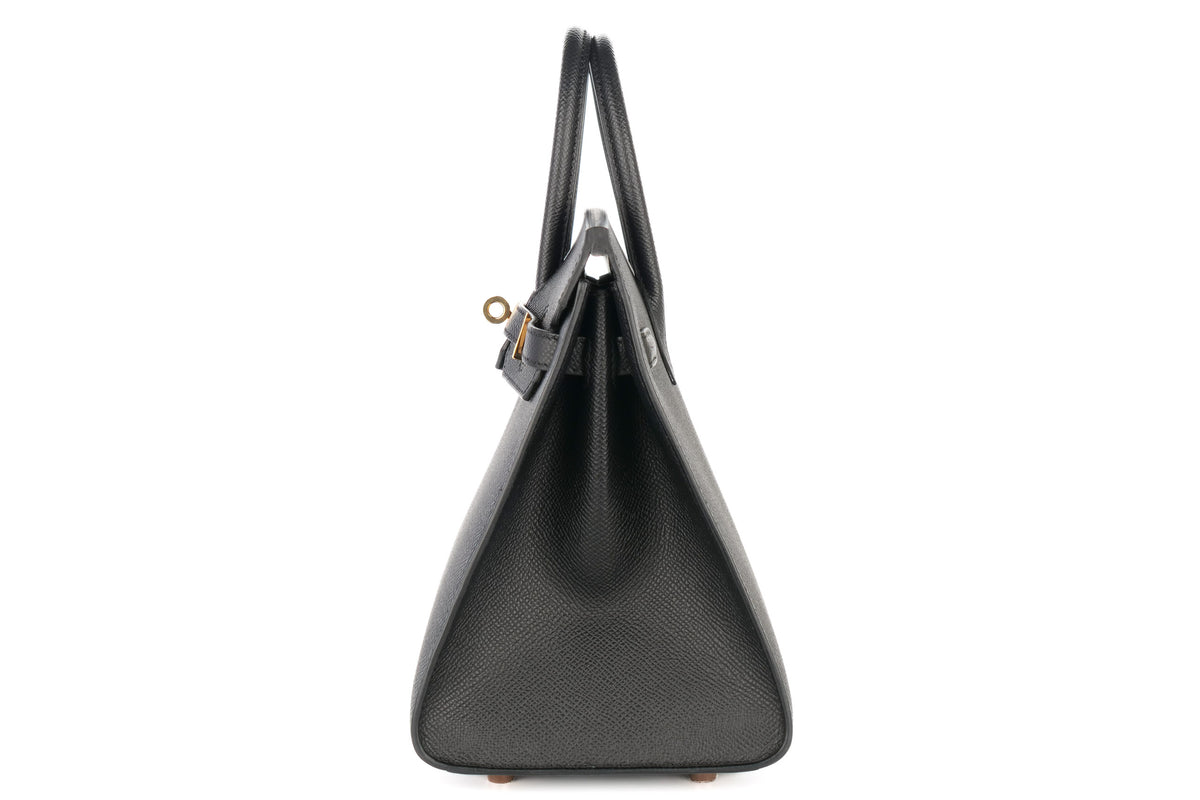 Hermès Birkin 25 Noir / Black Epsom Sellier Gold Hardware - view 4