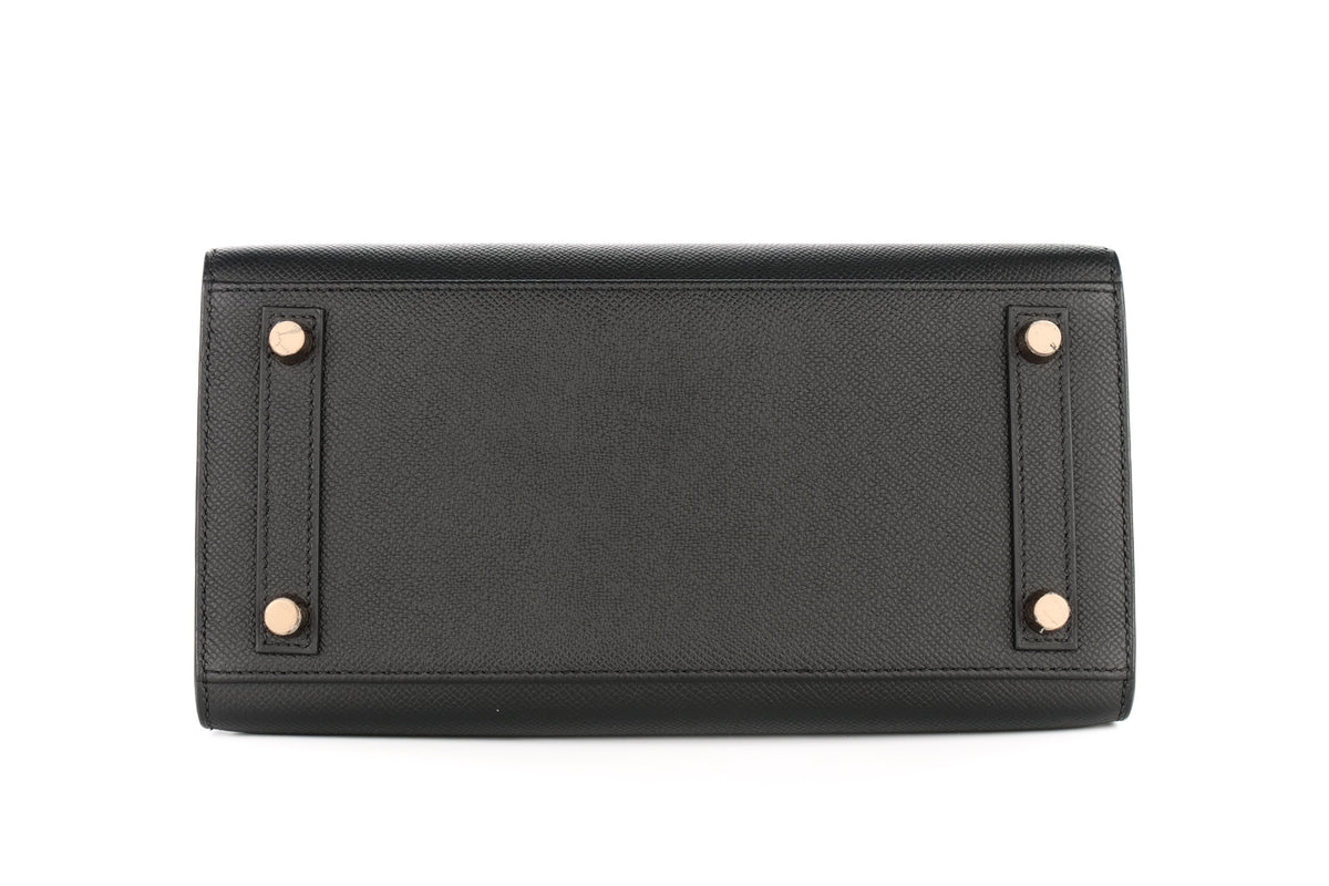 Hermès Birkin 25 Noir / Black Epsom Sellier Gold Hardware - view 6
