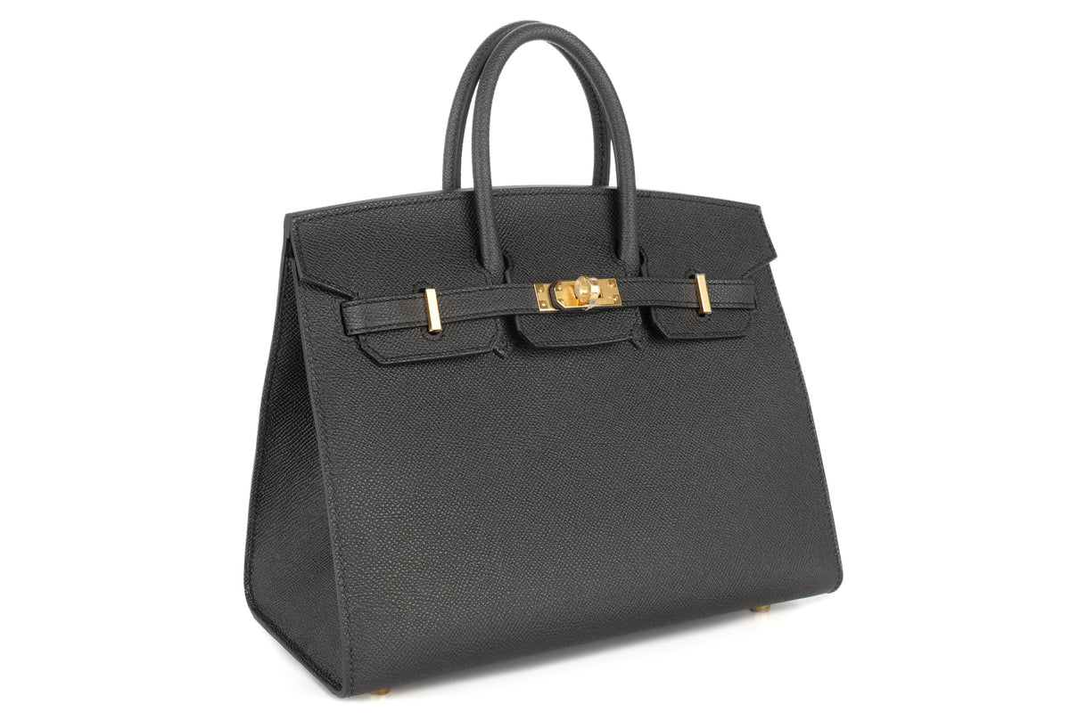 Hermès Birkin 25 Noir / Black Epsom Sellier Gold Hardware - view 2