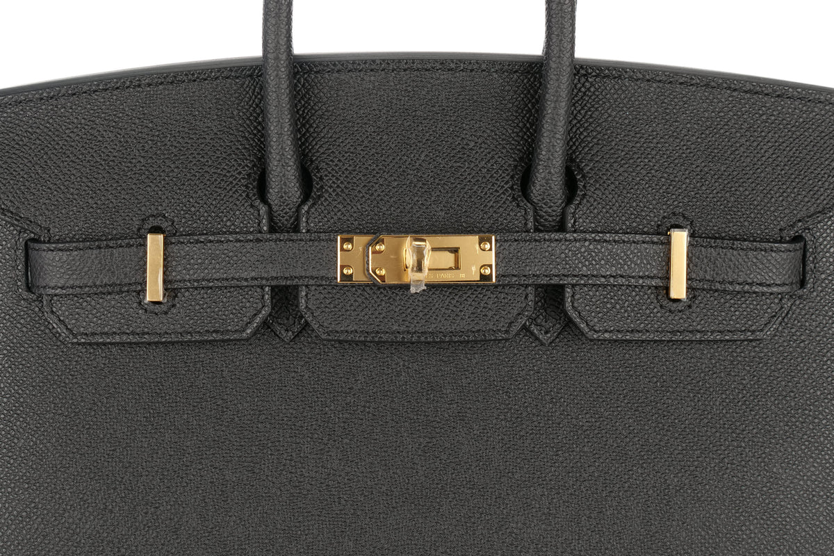 Hermès Birkin 25 Noir / Black Epsom Sellier Gold Hardware - view 7