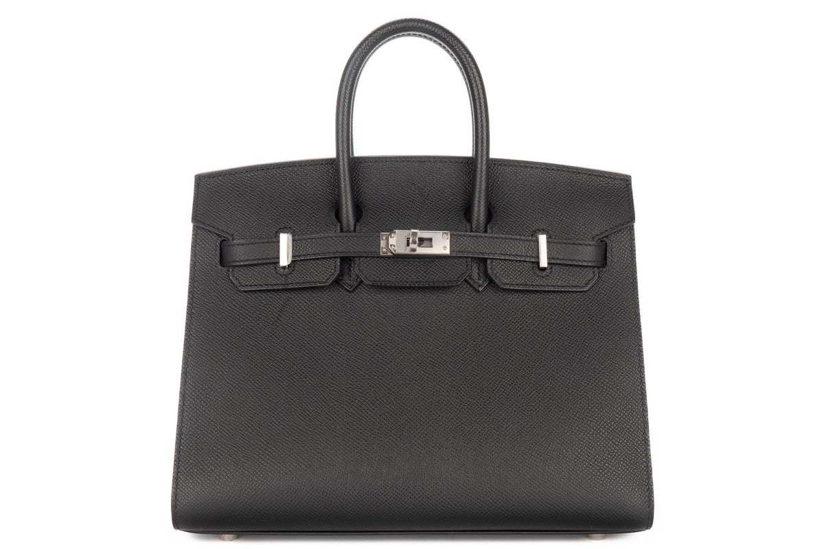 Hermès Birkin 25 Noir / Black Epsom Sellier Palladium Hardware - view 1