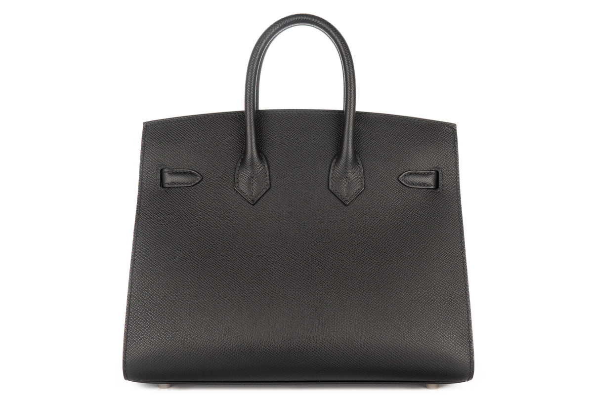 Hermès Birkin 25 Noir / Black Epsom Sellier Palladium Hardware - view 3