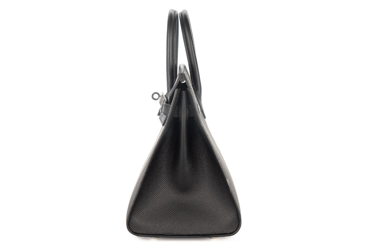 Hermès Birkin 25 Noir / Black Epsom Sellier Palladium Hardware - view 4