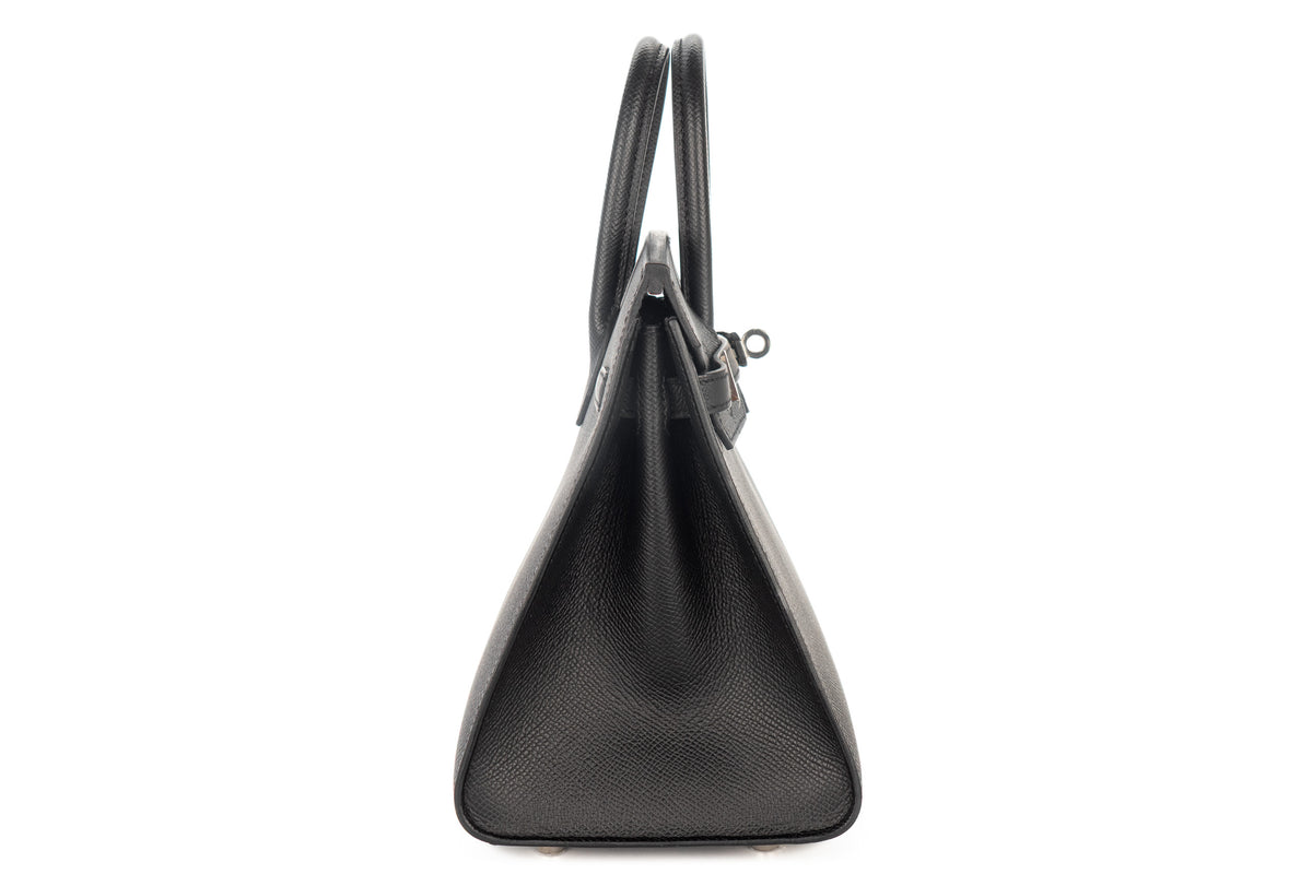 Hermès Birkin 25 Noir / Black Epsom Sellier Palladium Hardware - view 5