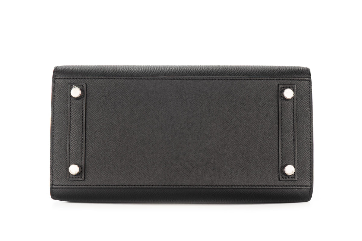 Hermès Birkin 25 Noir / Black Epsom Sellier Palladium Hardware - view 6