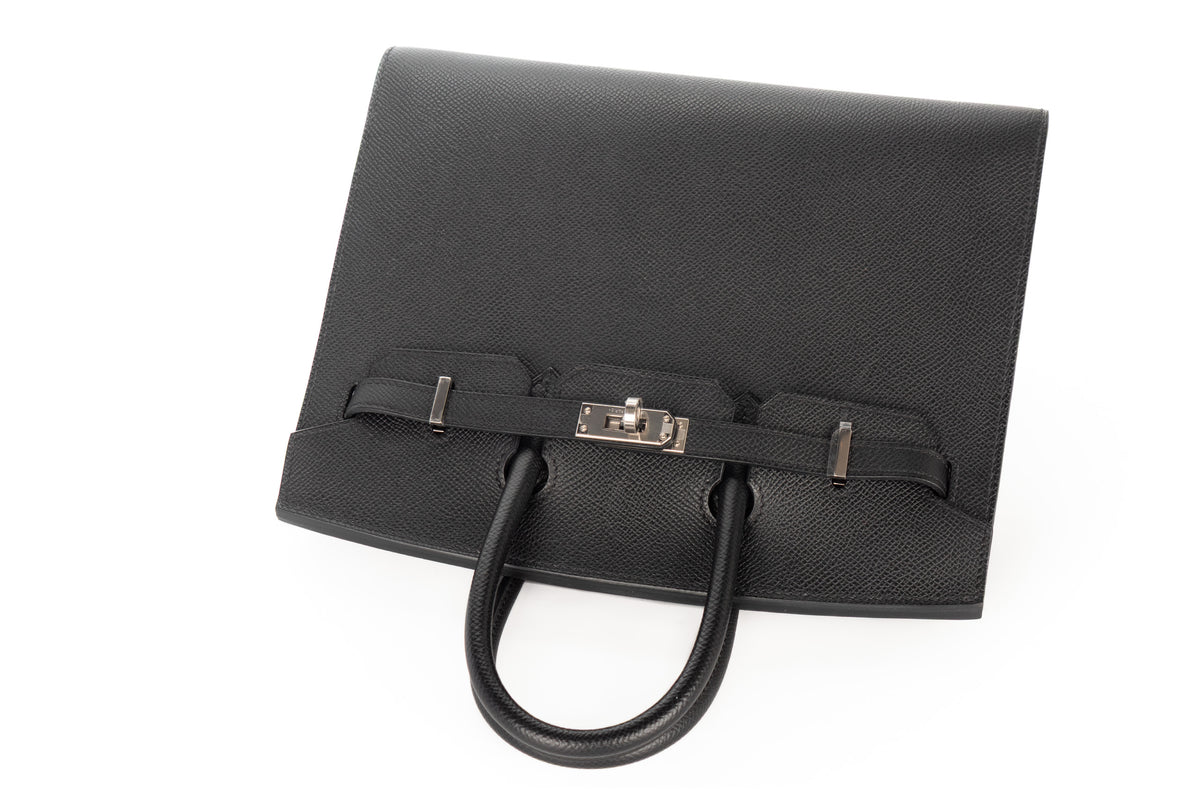 Hermès Birkin 25 Noir / Black Epsom Sellier Palladium Hardware - view 8