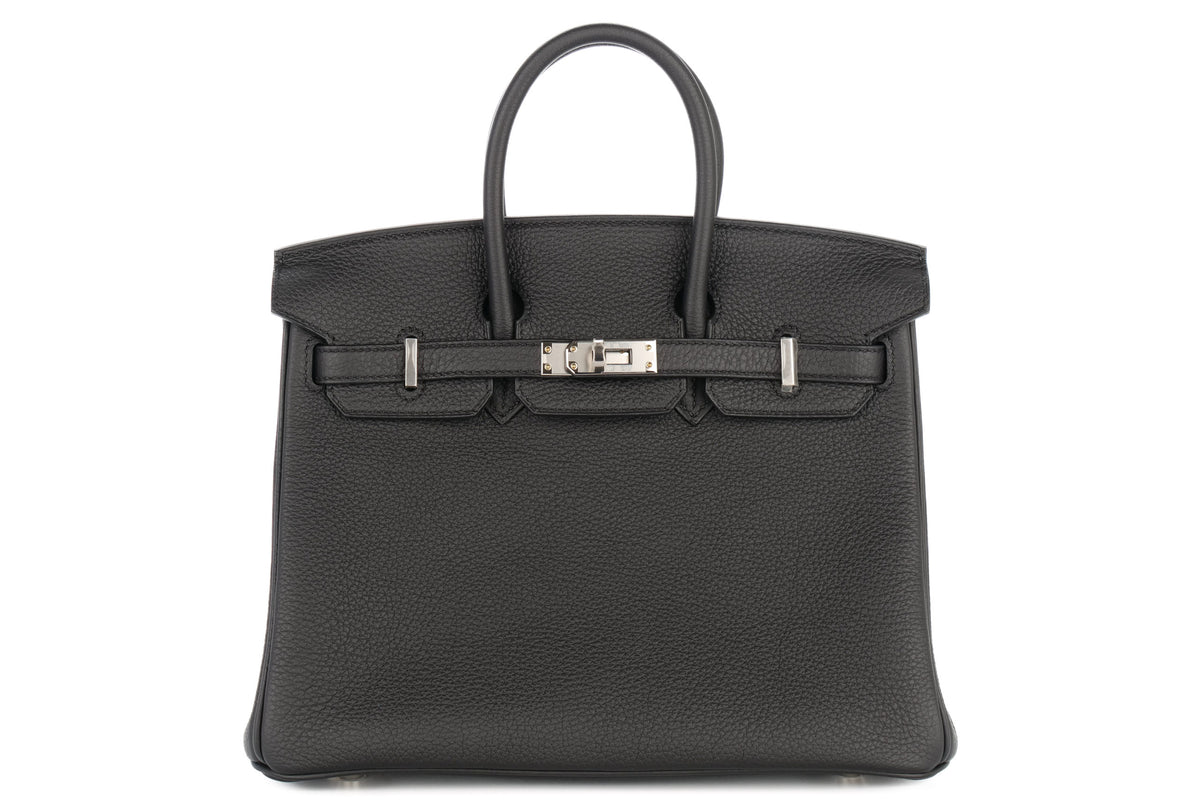 Hermès Birkin 25 Noir / Black Togo Palladium Hardware - view 1