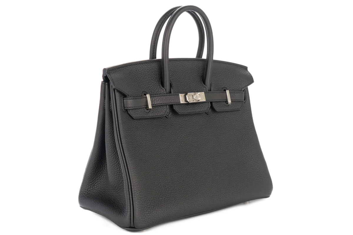 Hermès Birkin 25 Noir / Black Togo Palladium Hardware - view 2
