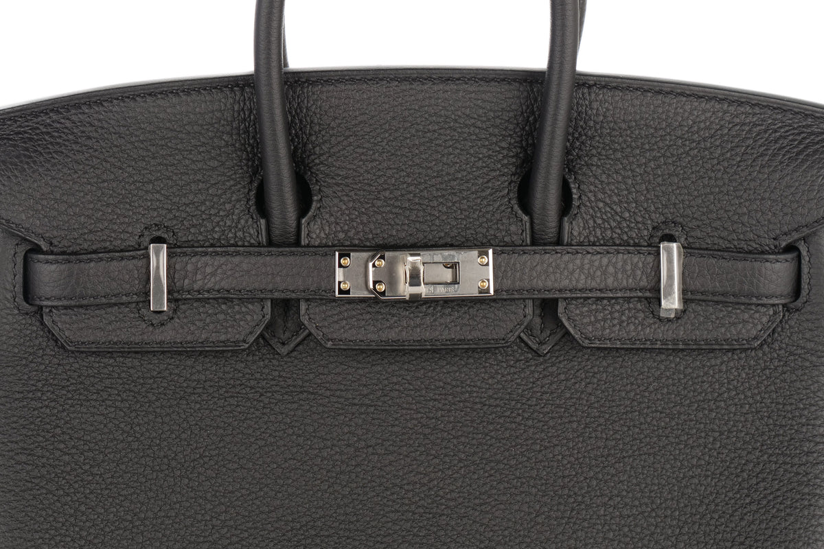 Hermès Birkin 25 Noir / Black Togo Palladium Hardware - view 7