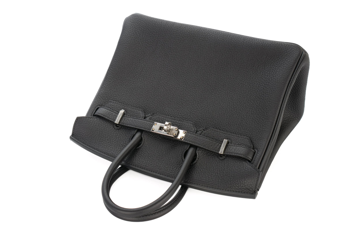 Hermès Birkin 25 Noir / Black Togo Palladium Hardware - view 8