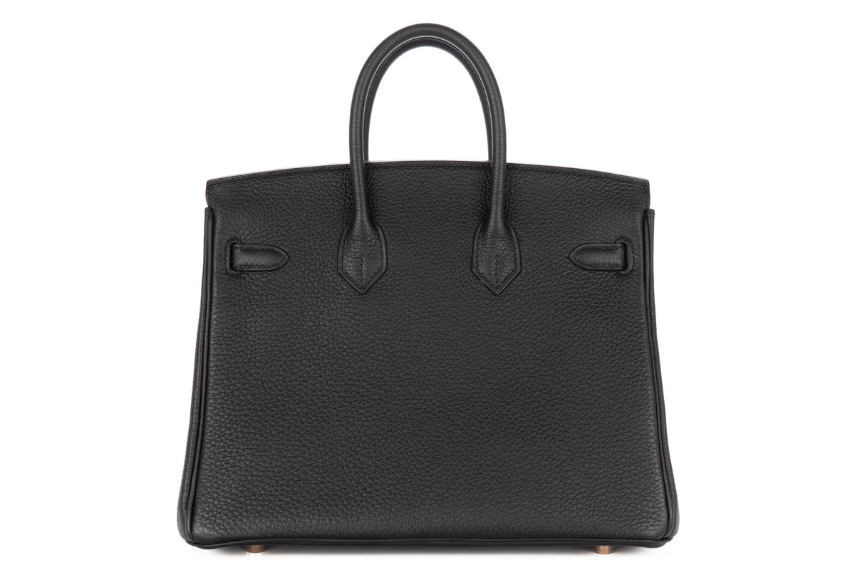 Hermès Birkin 25 Noir - Black Togo Rose Gold Hardware - view 3