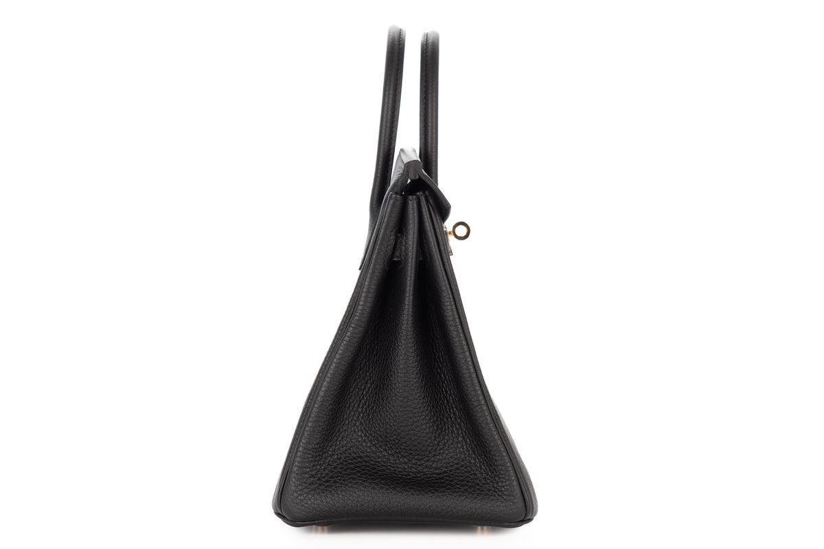 Hermès Birkin 25 Noir - Black Togo Rose Gold Hardware - view 5