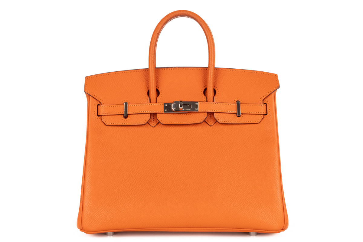 Hermès Birkin 25 Orange H Epsom Retourne Palladium Hardware - view 1