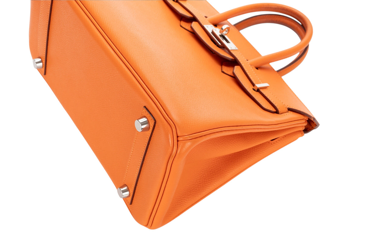 Hermès Birkin 25 Orange H Epsom Retourne Palladium Hardware - view 13