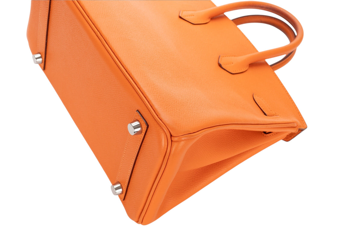 Hermès Birkin 25 Orange H Epsom Retourne Palladium Hardware - view 15