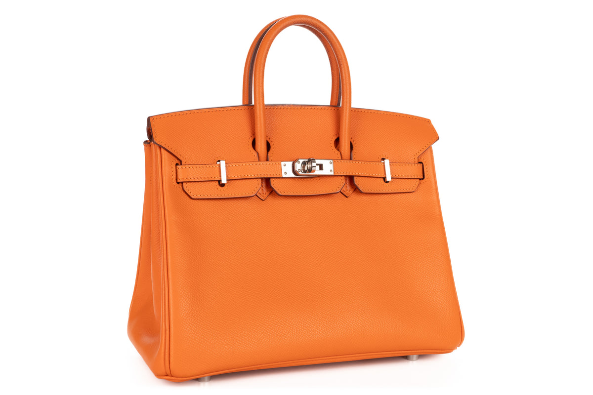 Hermès Birkin 25 Orange H Epsom Retourne Palladium Hardware - view 2