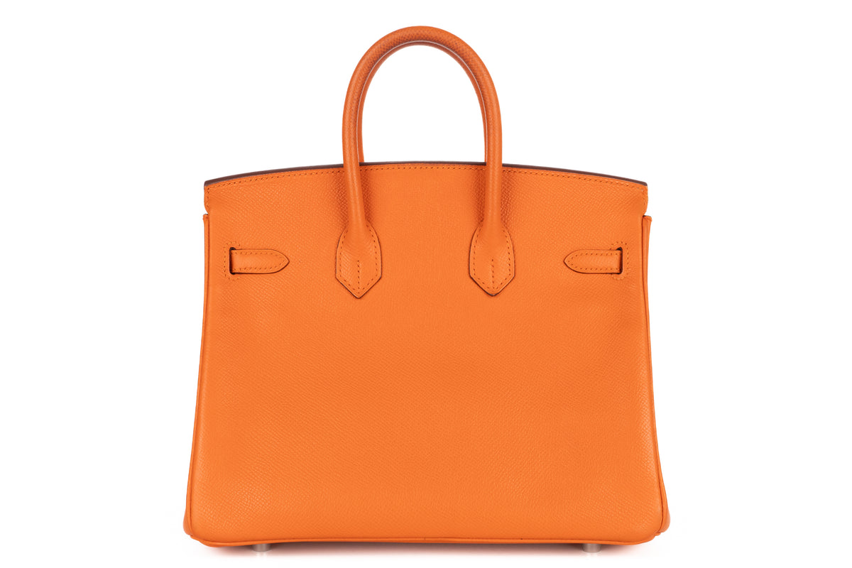 Hermès Birkin 25 Orange H Epsom Retourne Palladium Hardware - view 3