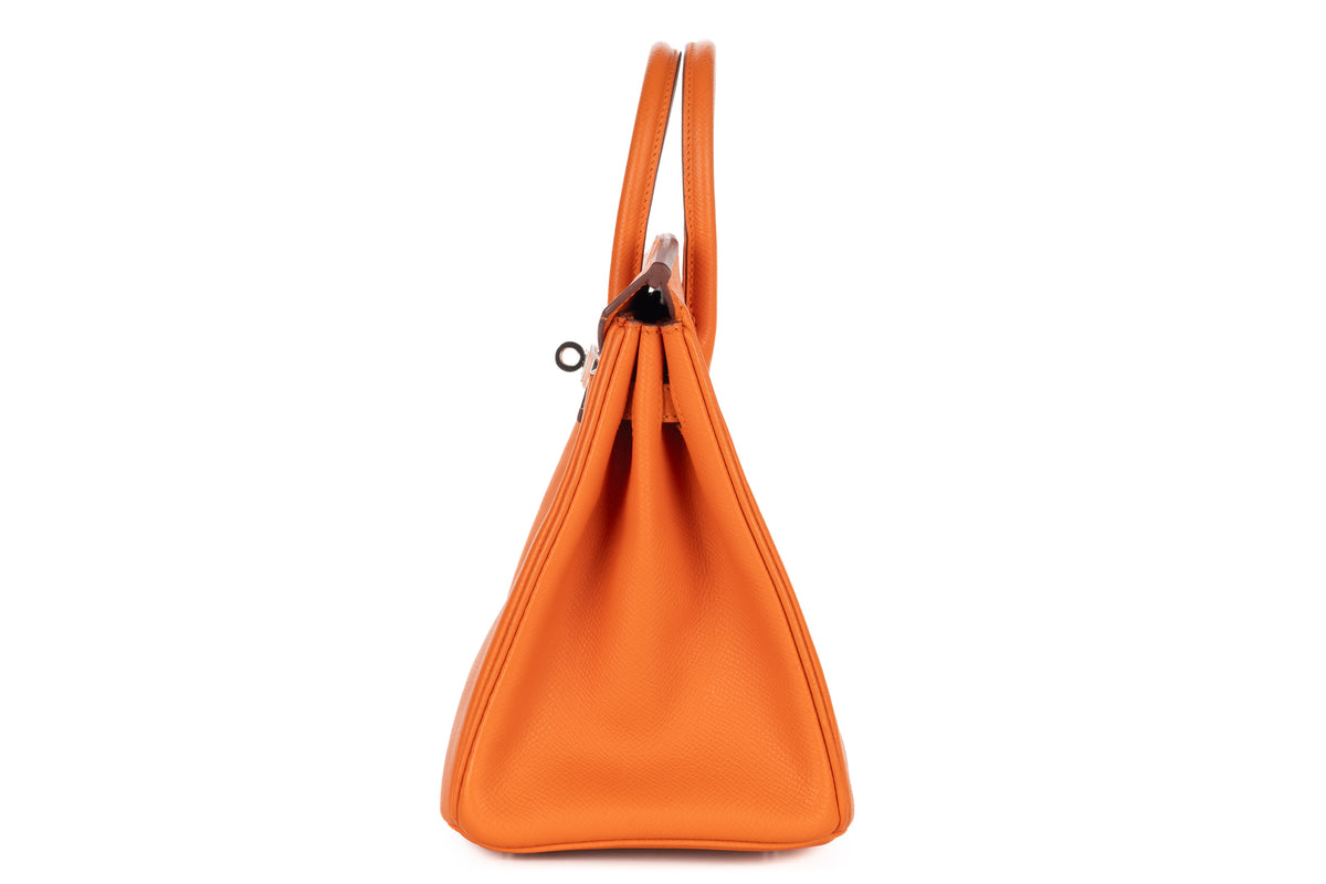 Hermès Birkin 25 Orange H Epsom Retourne Palladium Hardware - view 4