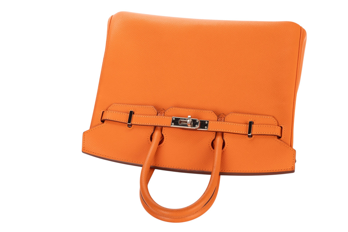 Hermès Birkin 25 Orange H Epsom Retourne Palladium Hardware - view 8