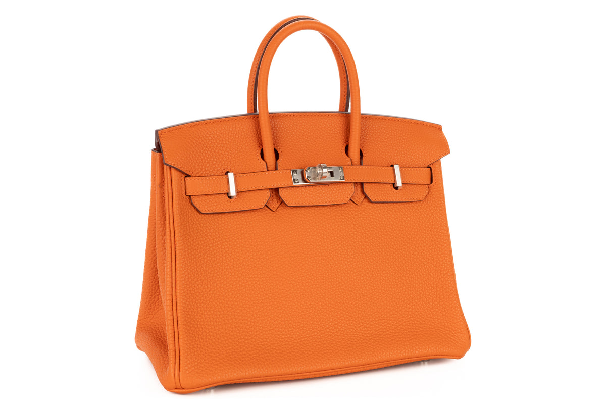 Hermès Birkin 25 Orange H Togo Palladium Hardware - view 2