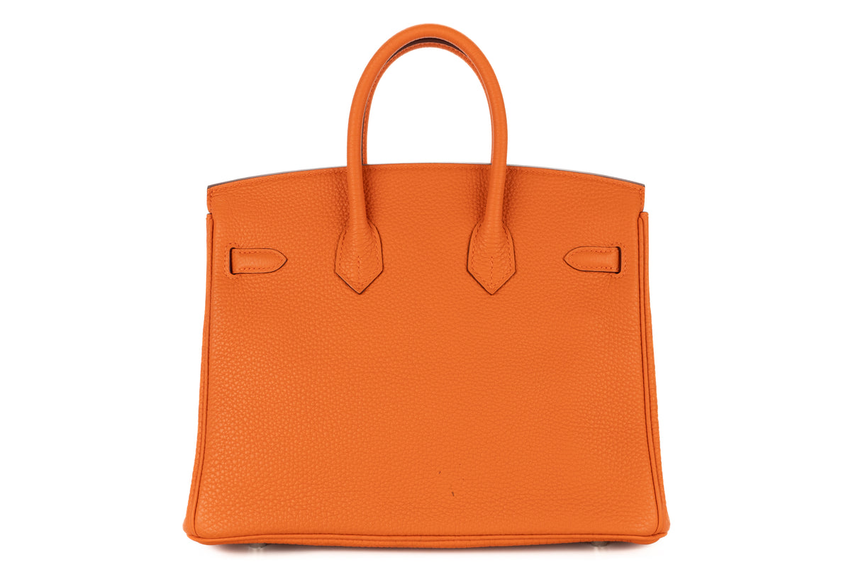Hermès Birkin 25 Orange H Togo Palladium Hardware - view 3