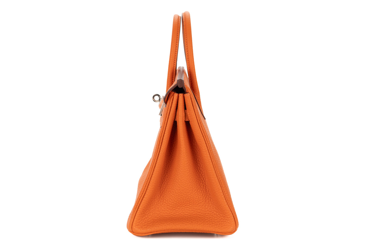 Hermès Birkin 25 Orange H Togo Palladium Hardware - view 4