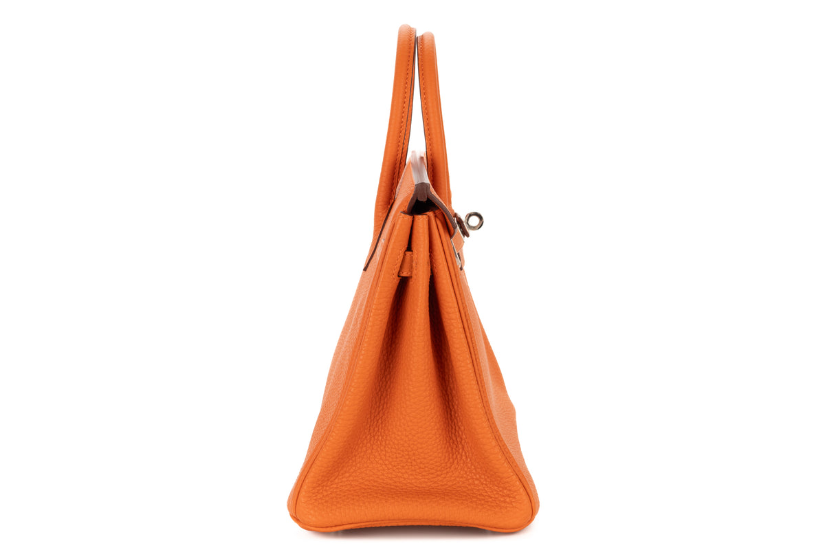 Hermès Birkin 25 Orange H Togo Palladium Hardware - view 5
