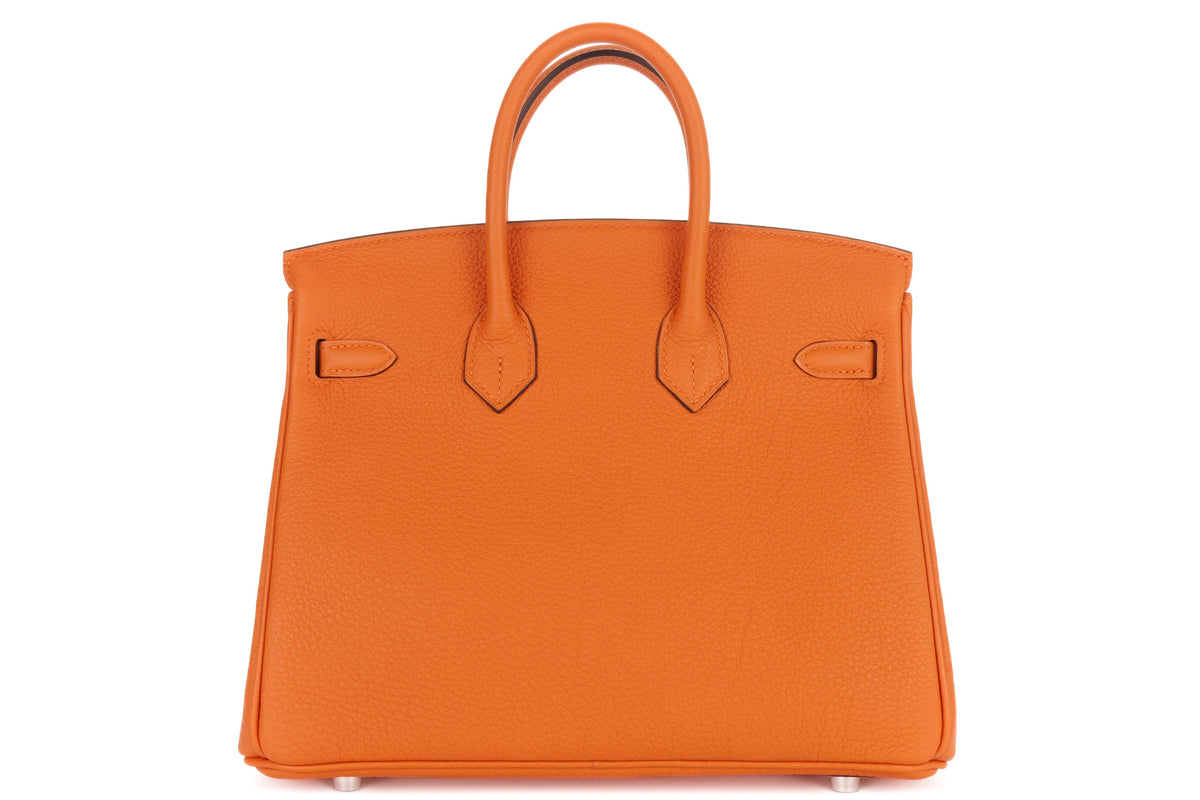 Hermès Birkin 25 Orange H Togo Palladium Hardware - view 3