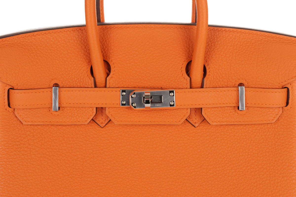 Hermès Birkin 25 Orange H Togo Palladium Hardware - view 7