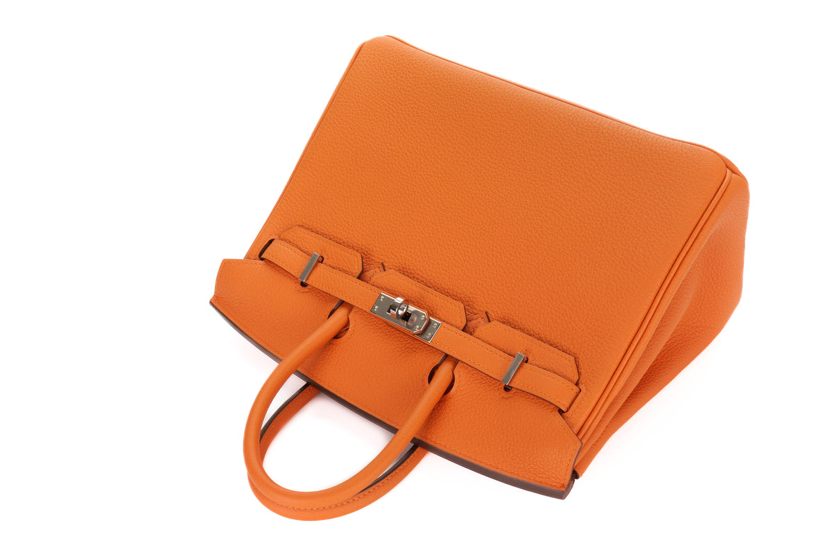 Hermès Birkin 25 Orange H Togo Palladium Hardware - view 8