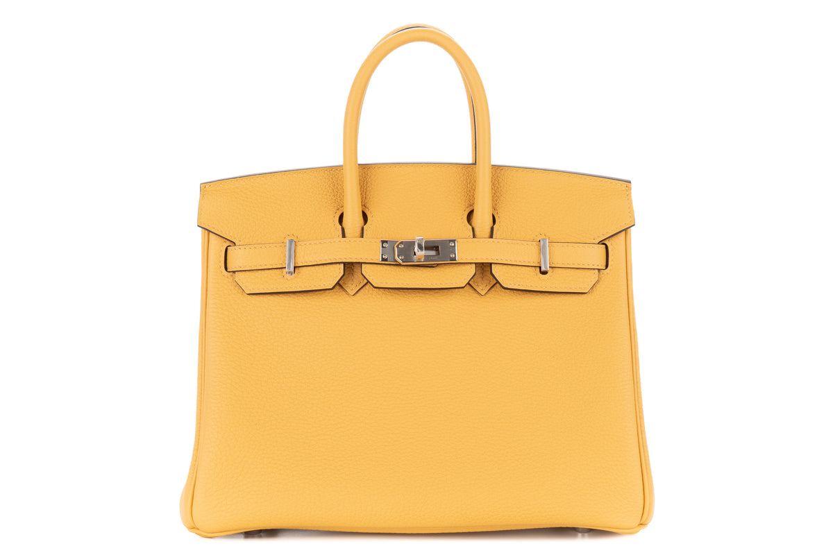 Hermès Birkin 25 Paille Togo Palladium Hardware - view 1