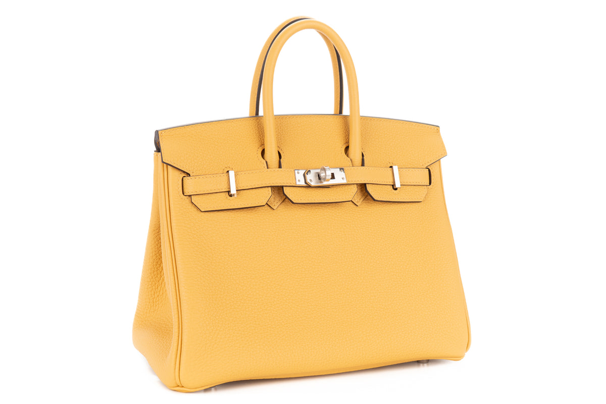 Hermès Birkin 25 Paille Togo Palladium Hardware - view 2