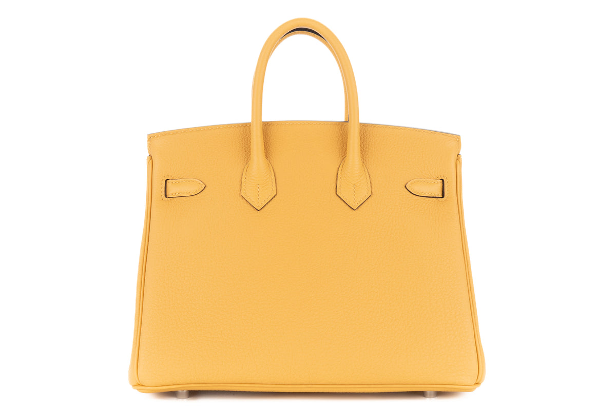 Hermès Birkin 25 Paille Togo Palladium Hardware - view 3