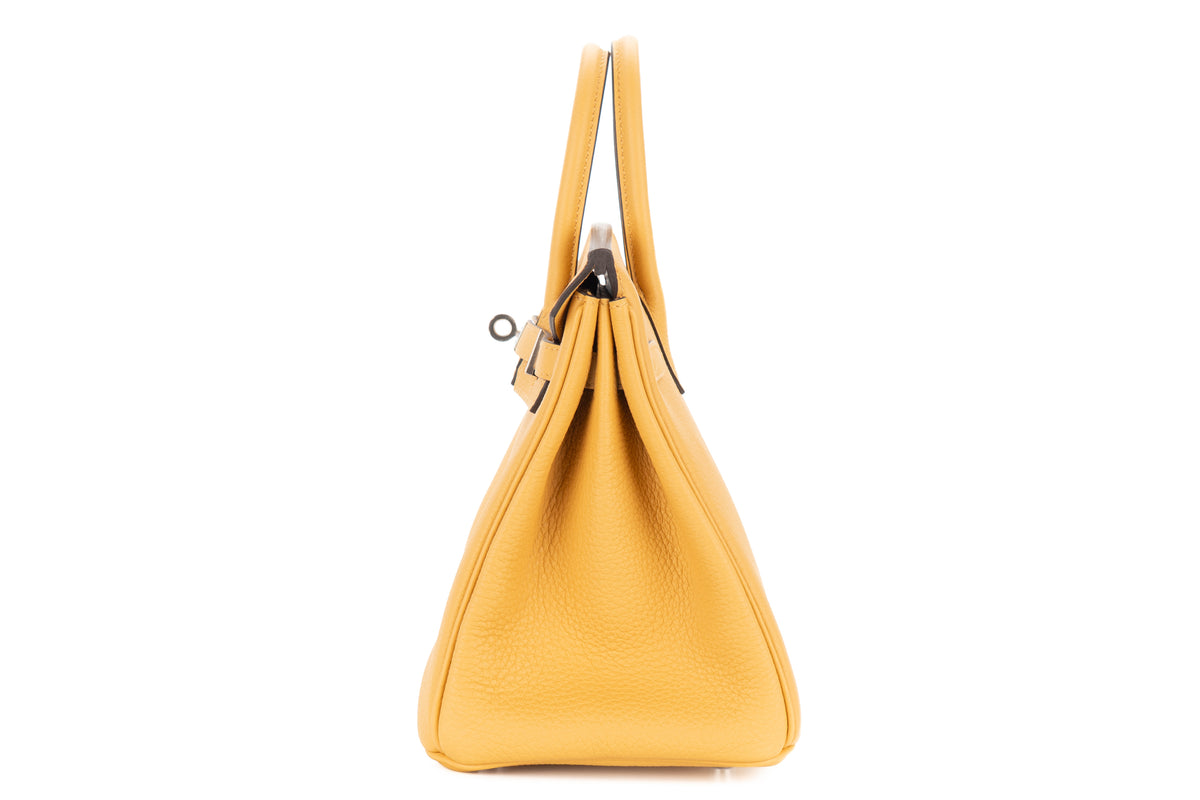 Hermès Birkin 25 Paille Togo Palladium Hardware - view 4
