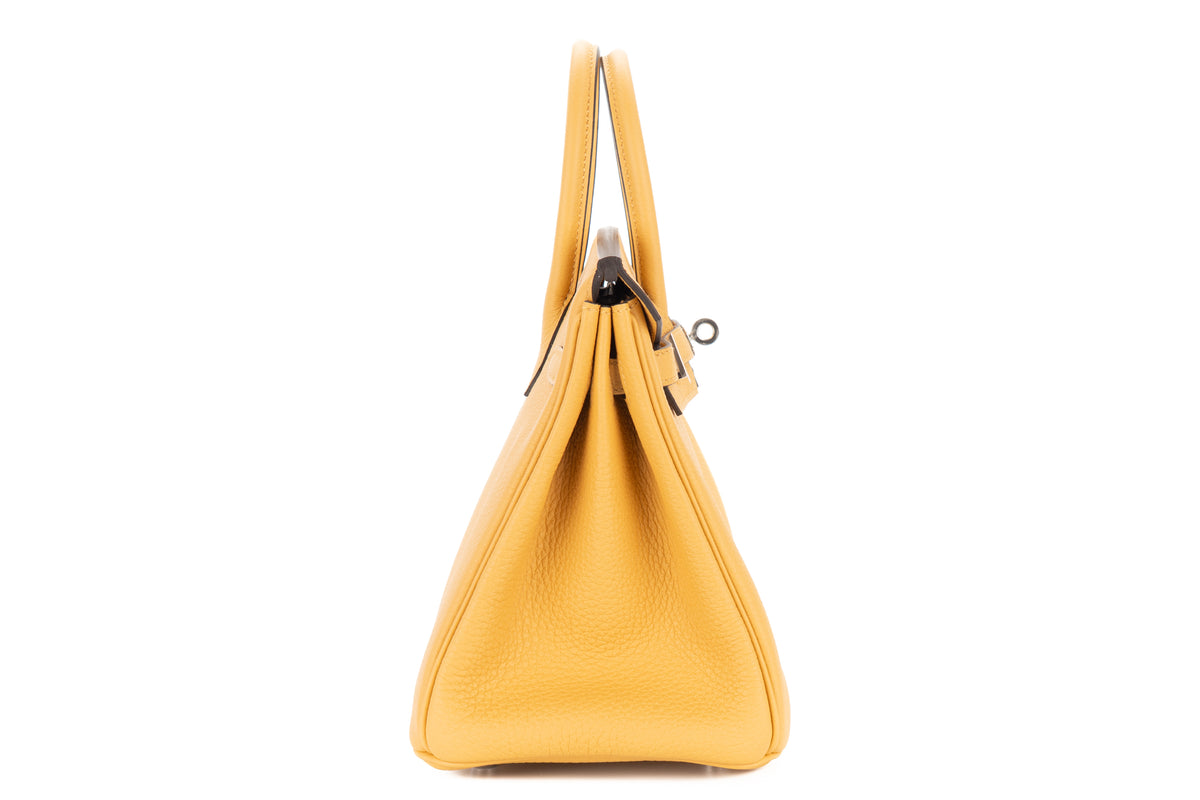 Hermès Birkin 25 Paille Togo Palladium Hardware - view 5