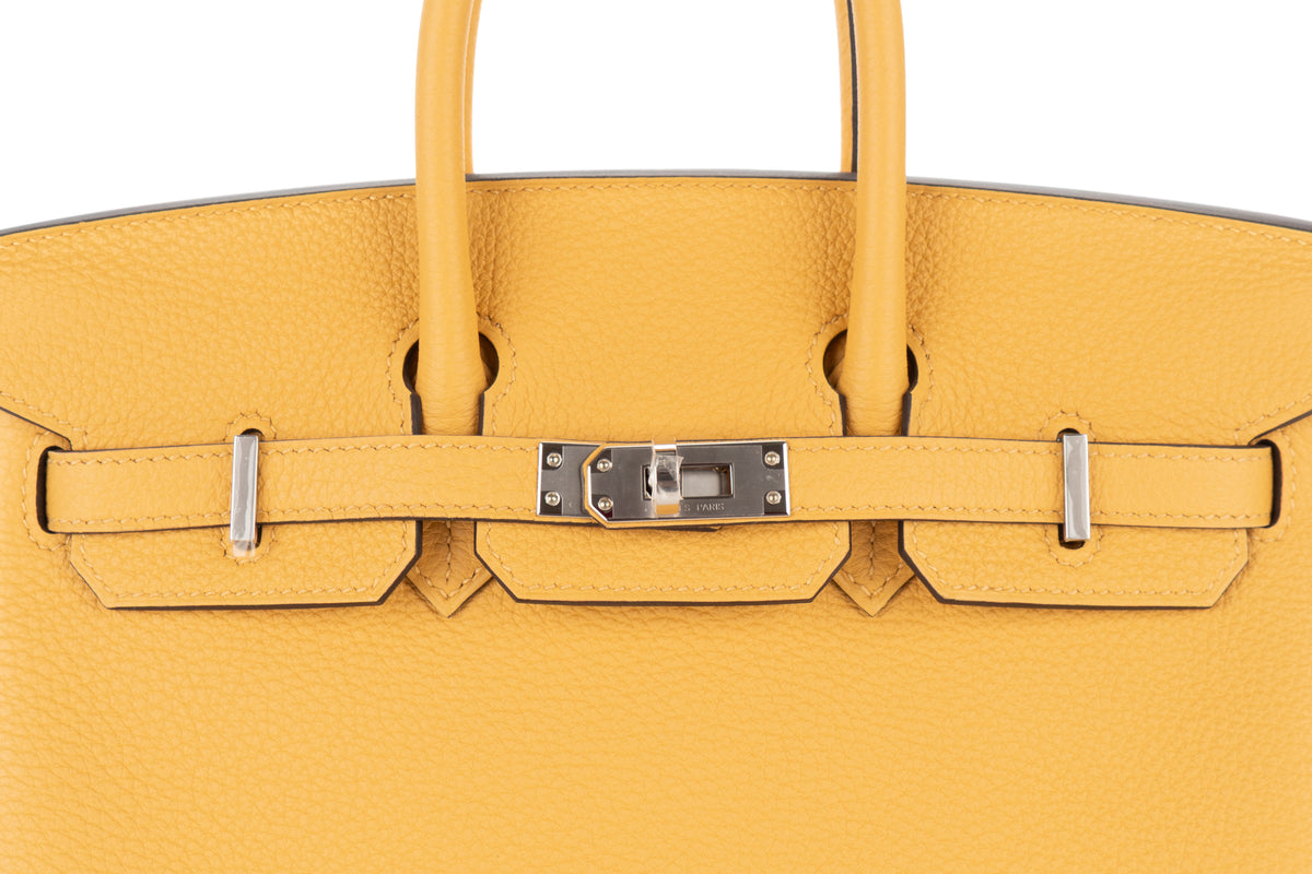 Hermès Birkin 25 Paille Togo Palladium Hardware - view 7