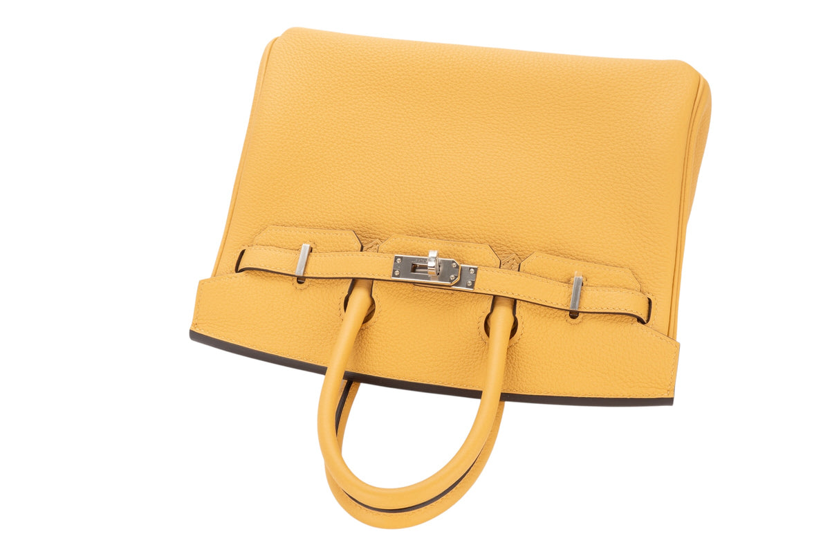 Hermès Birkin 25 Paille Togo Palladium Hardware - view 8