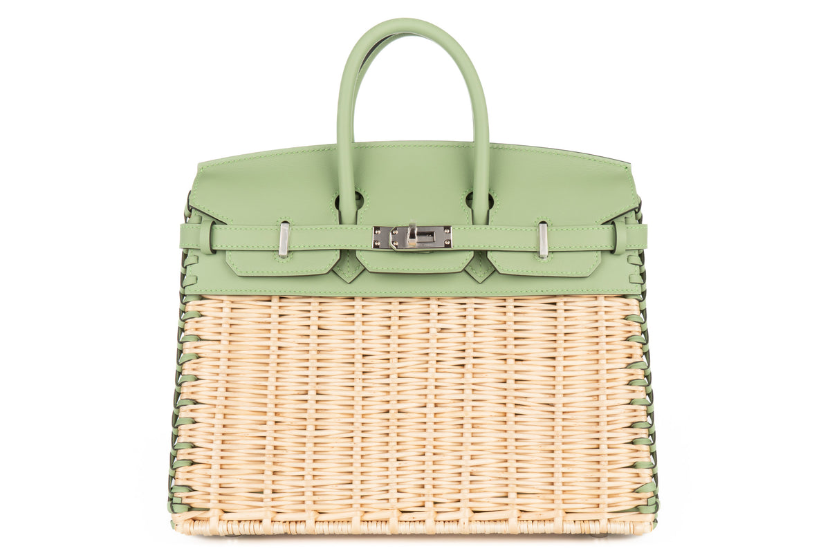 Hermès Birkin 25 Picnic Vert Criquet Swift Palladium Hardware - view 1