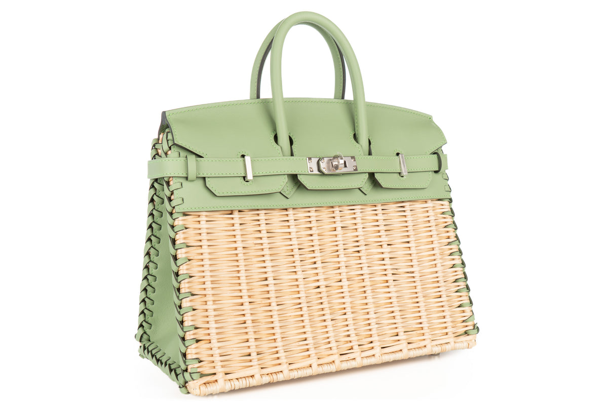 Hermès Birkin 25 Picnic Vert Criquet Swift Palladium Hardware - view 2